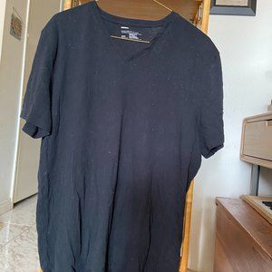Mens plain black tee